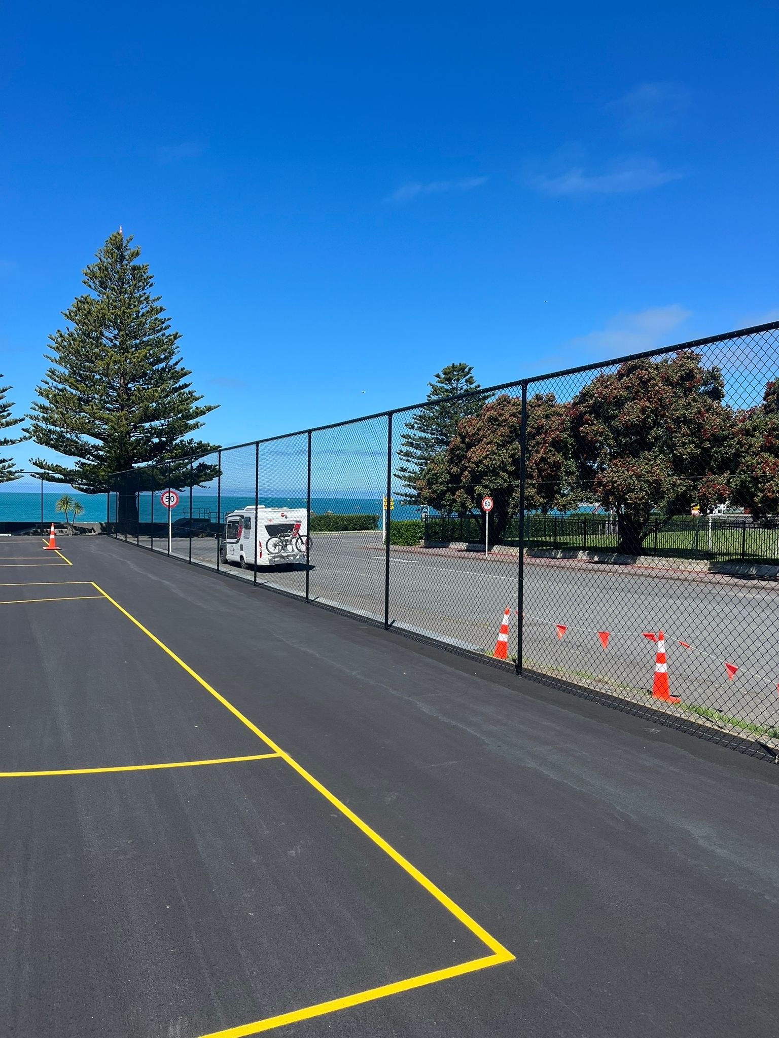 Kaikoura Tennis Court with Coastal Backdrop
