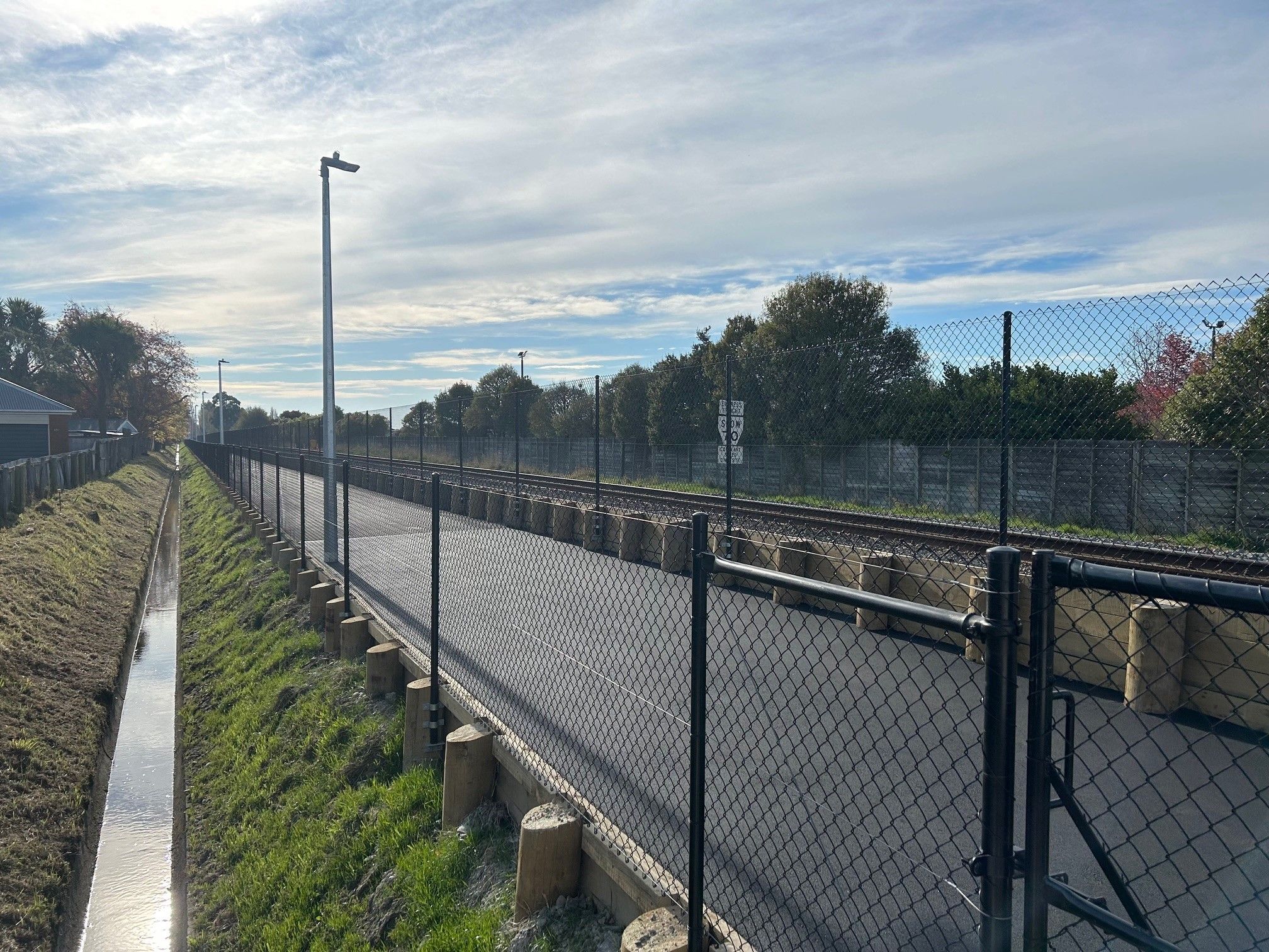 Security fencing installation