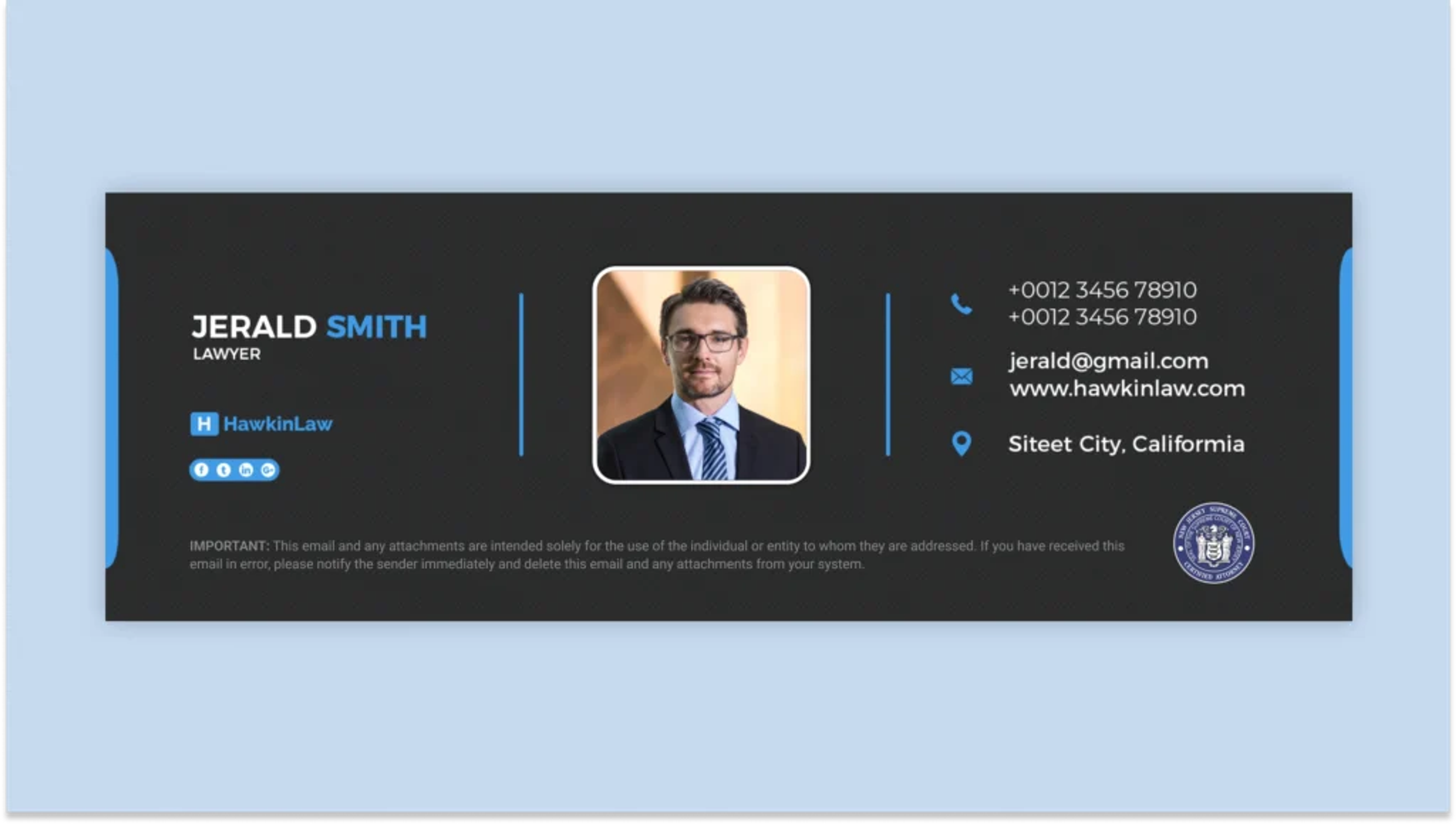 Email signature for lawyers