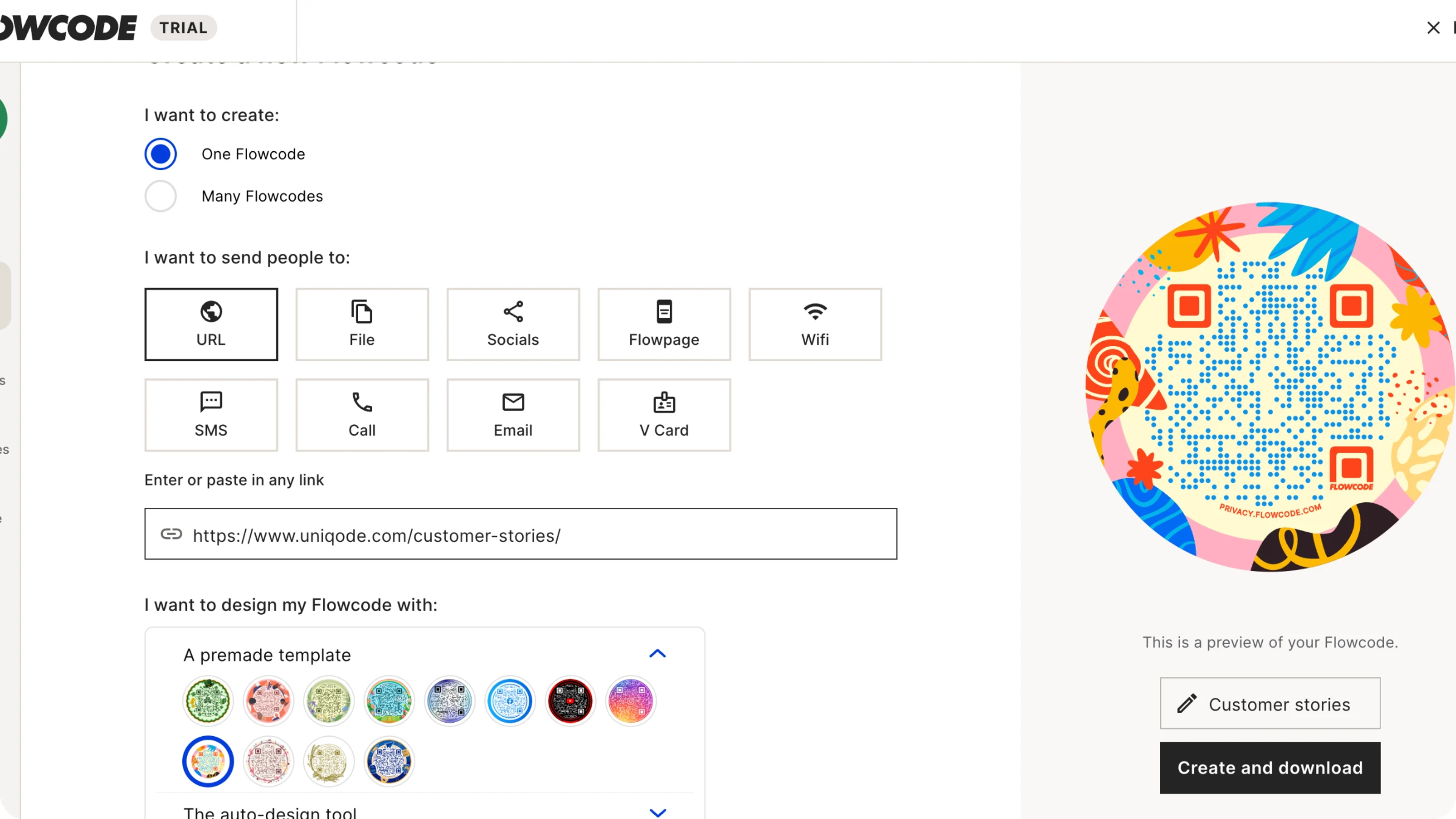 Flowcode dashboard