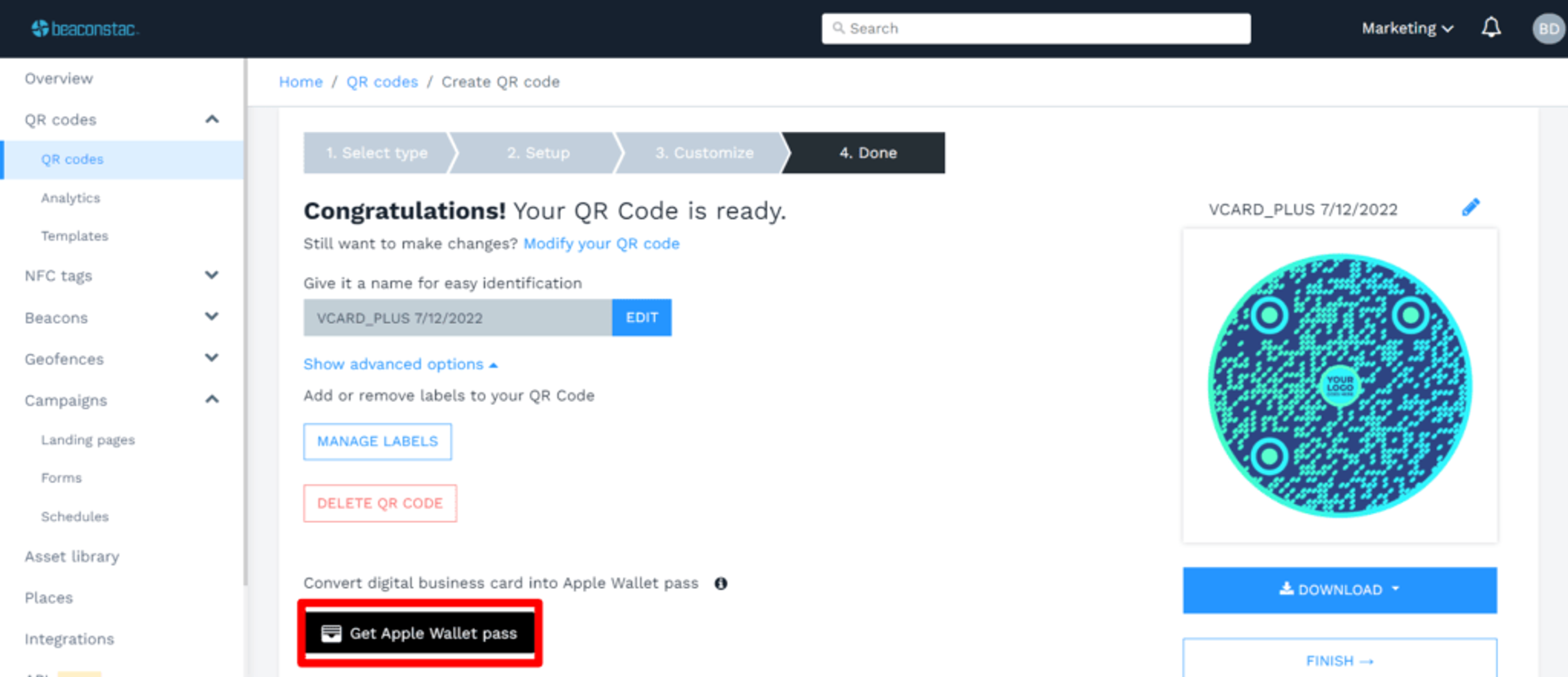 Save your digital business card as an Apple Wallet pass 