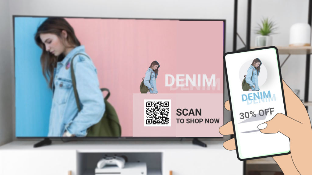 QR advertising screen