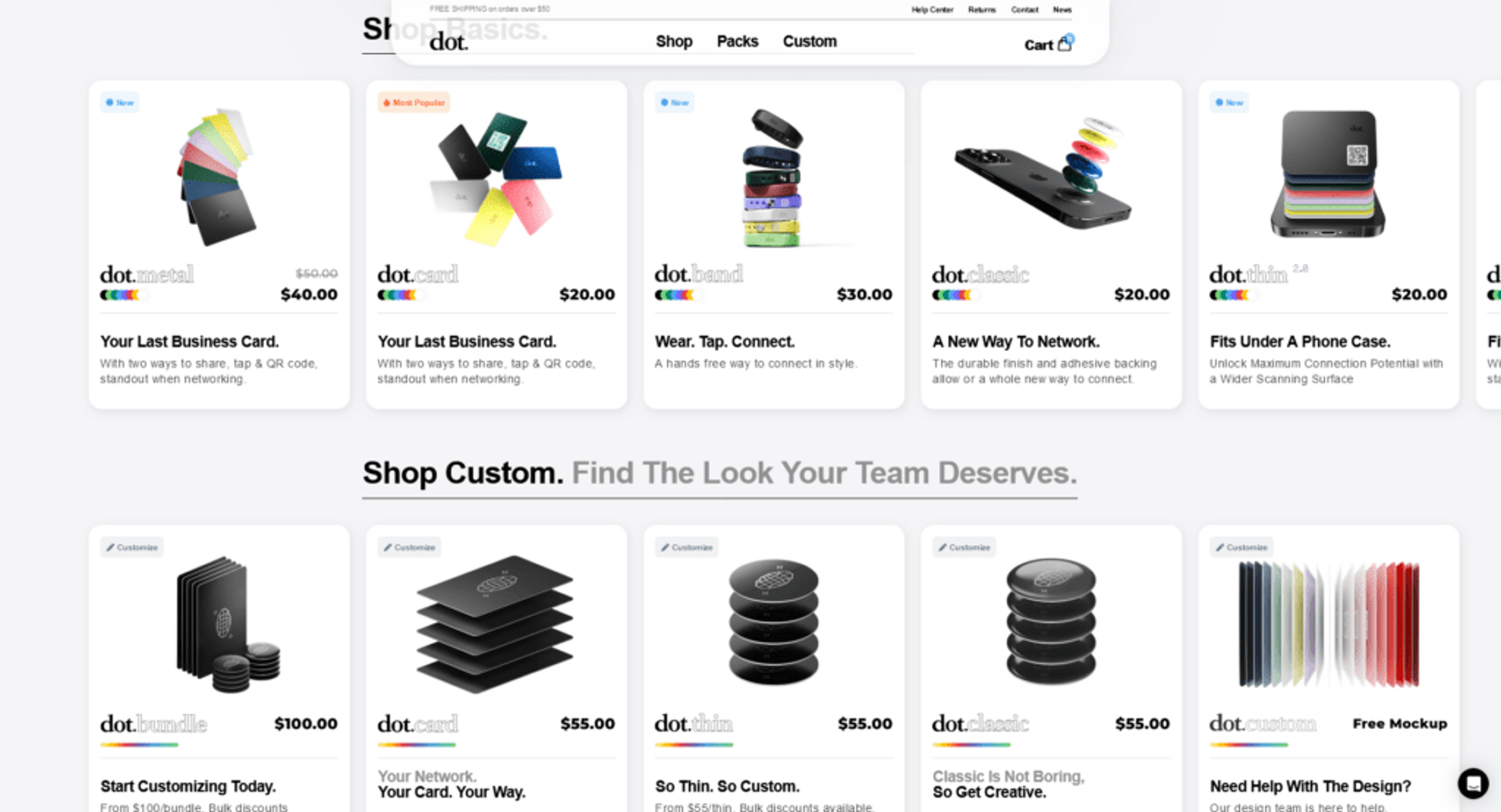 Get a wider selection of NFC business cards