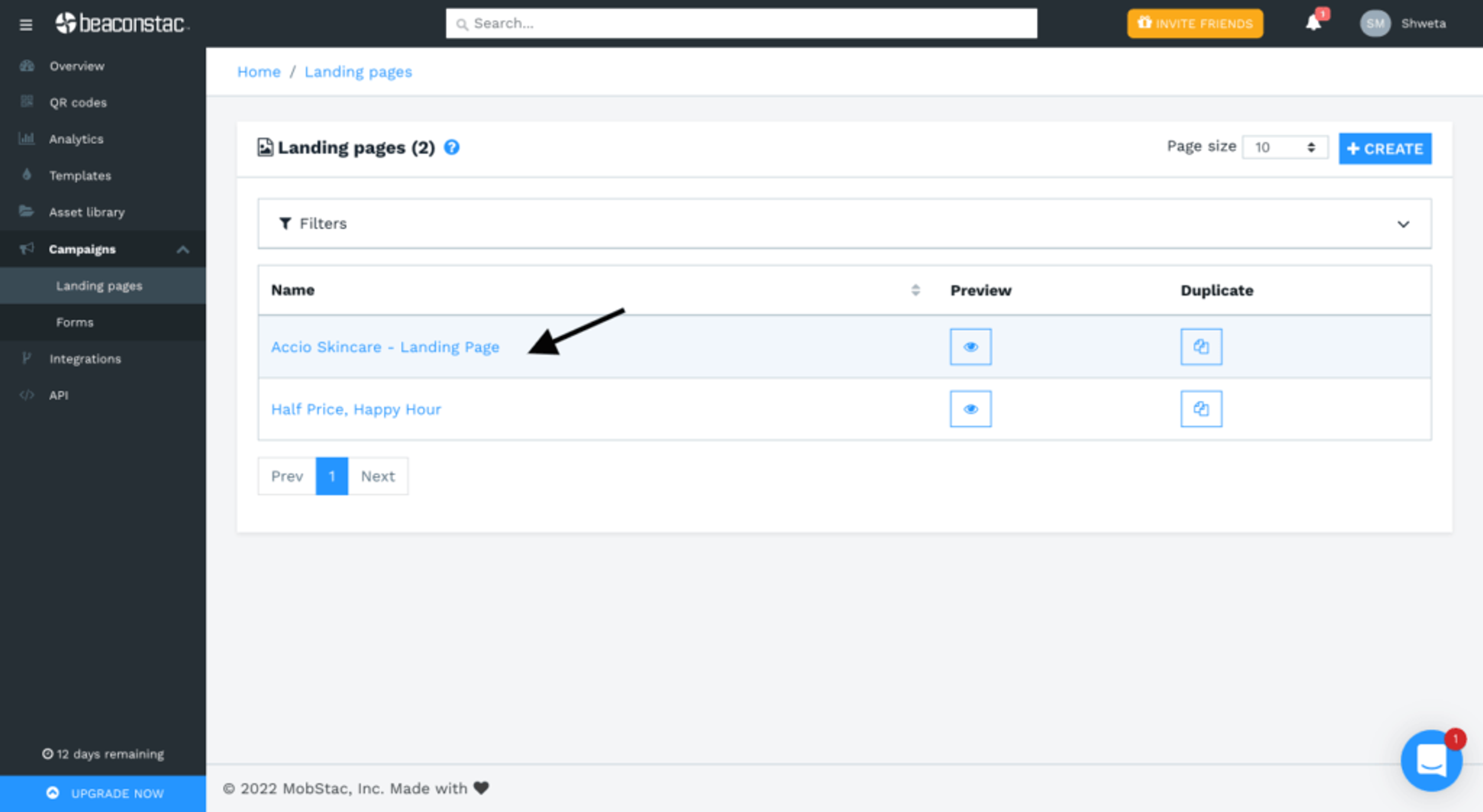 Your landing page is ready