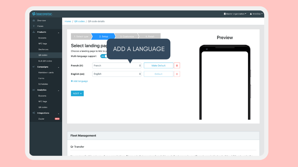 Add multi-language support to your QR Code