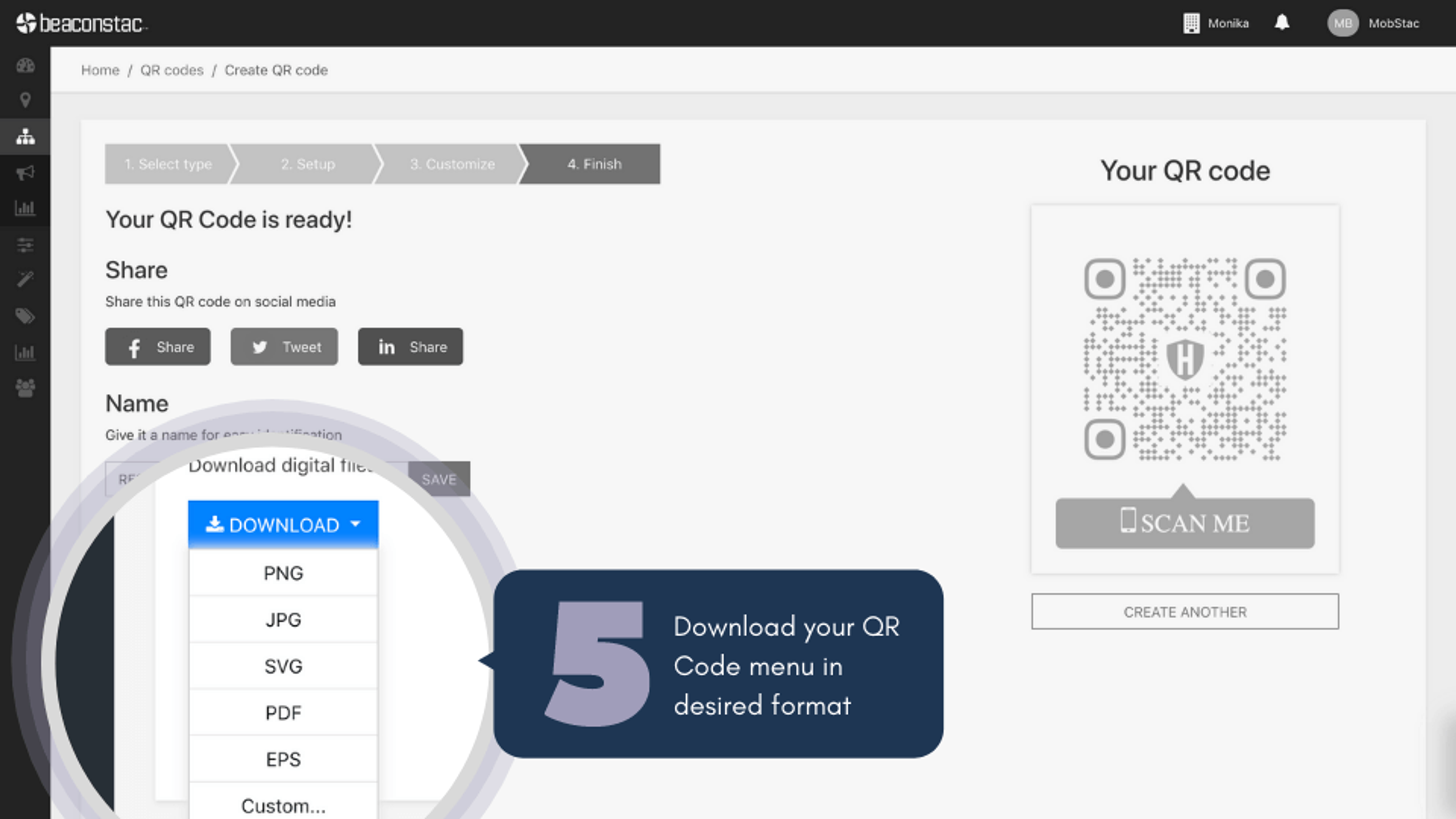 Download QR Code for menu