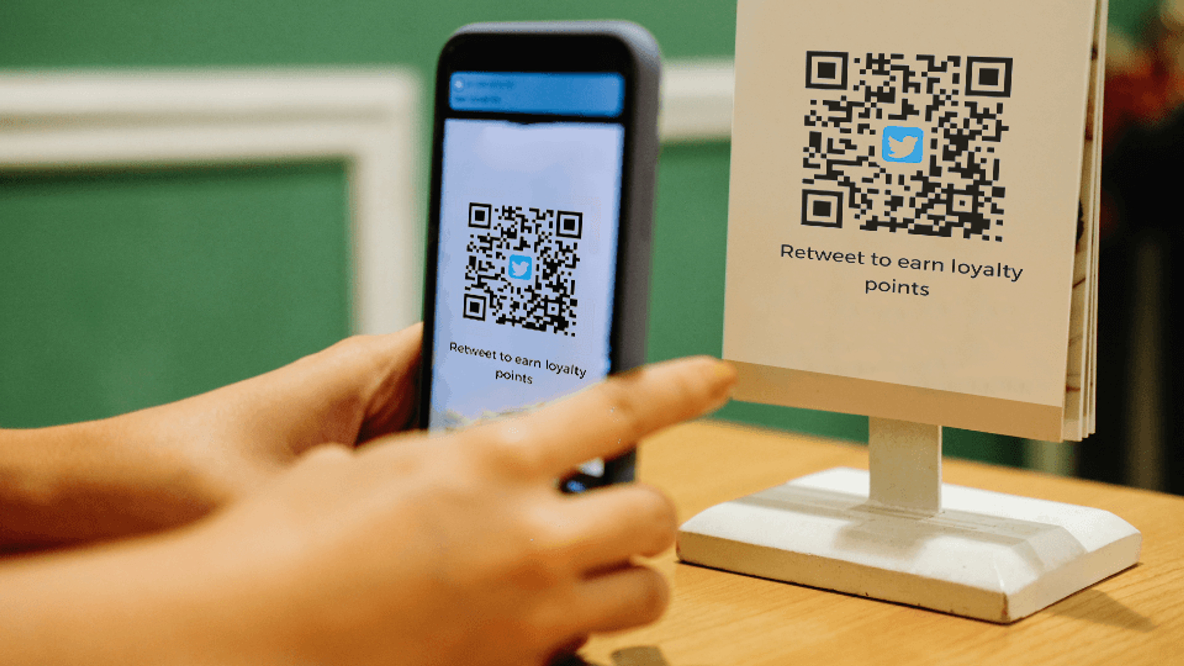 Reward loyal customers for sharing tweets