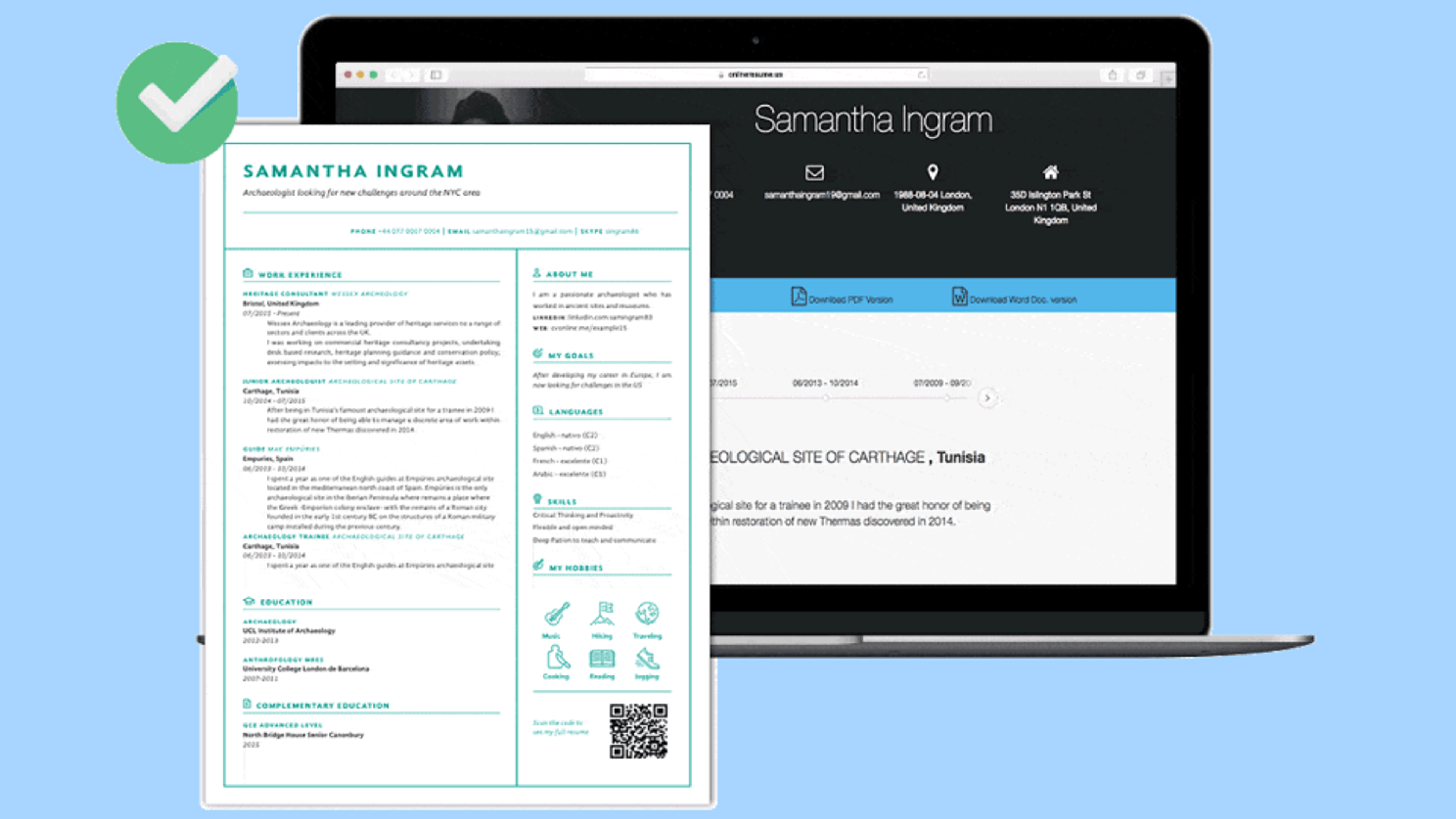 Resume QR Code to Proof of Work (POW)