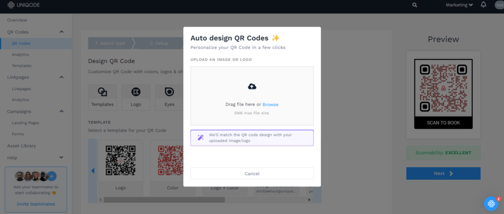 Use the autodesign feature