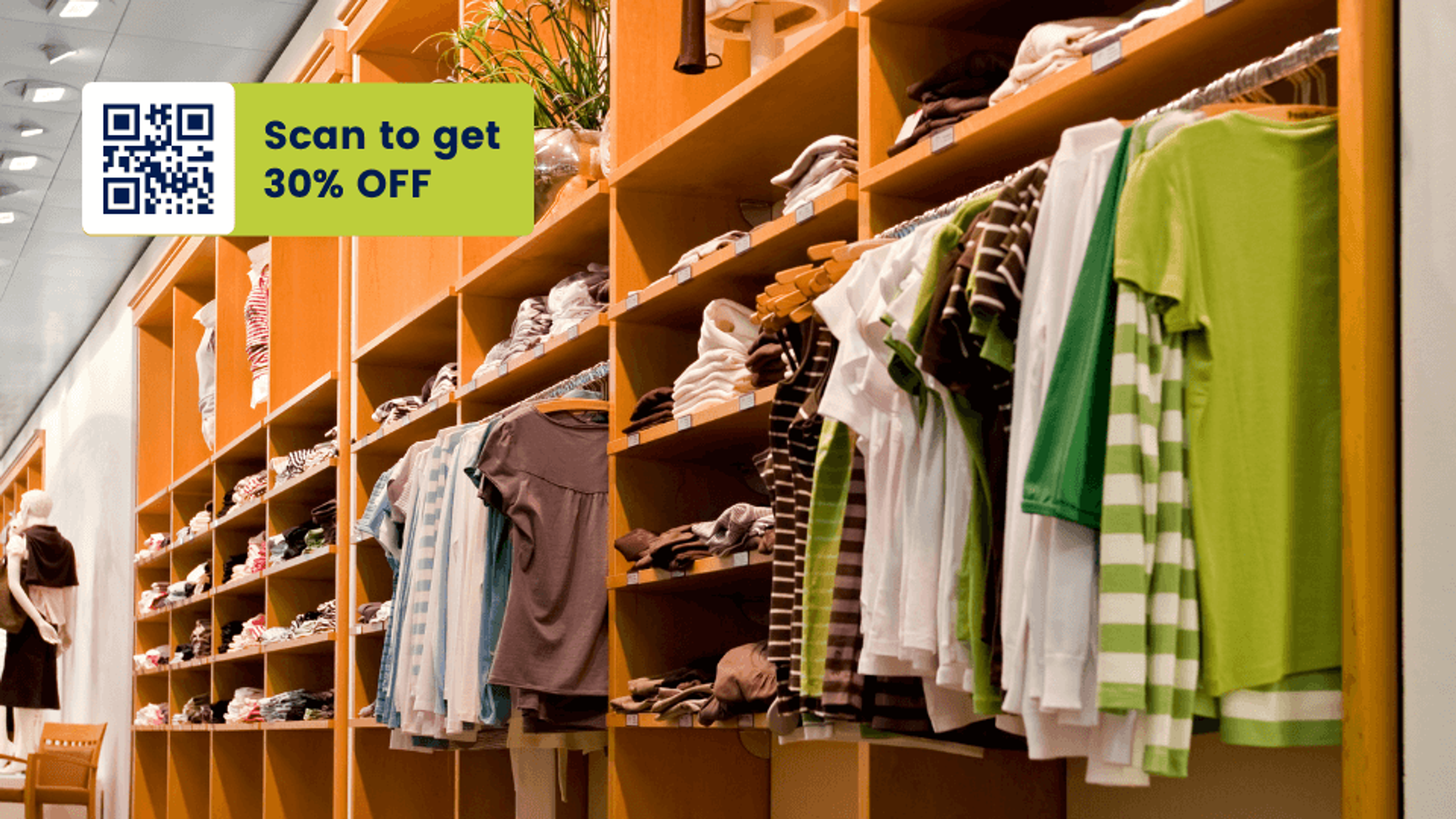 Add a call-to-action frame to QR Codes on clothing labels