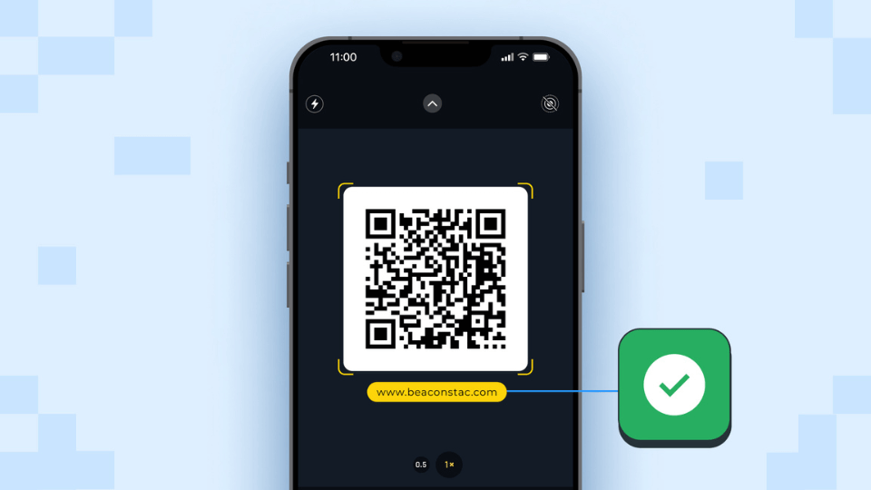trial scan of the high resolution qr code
