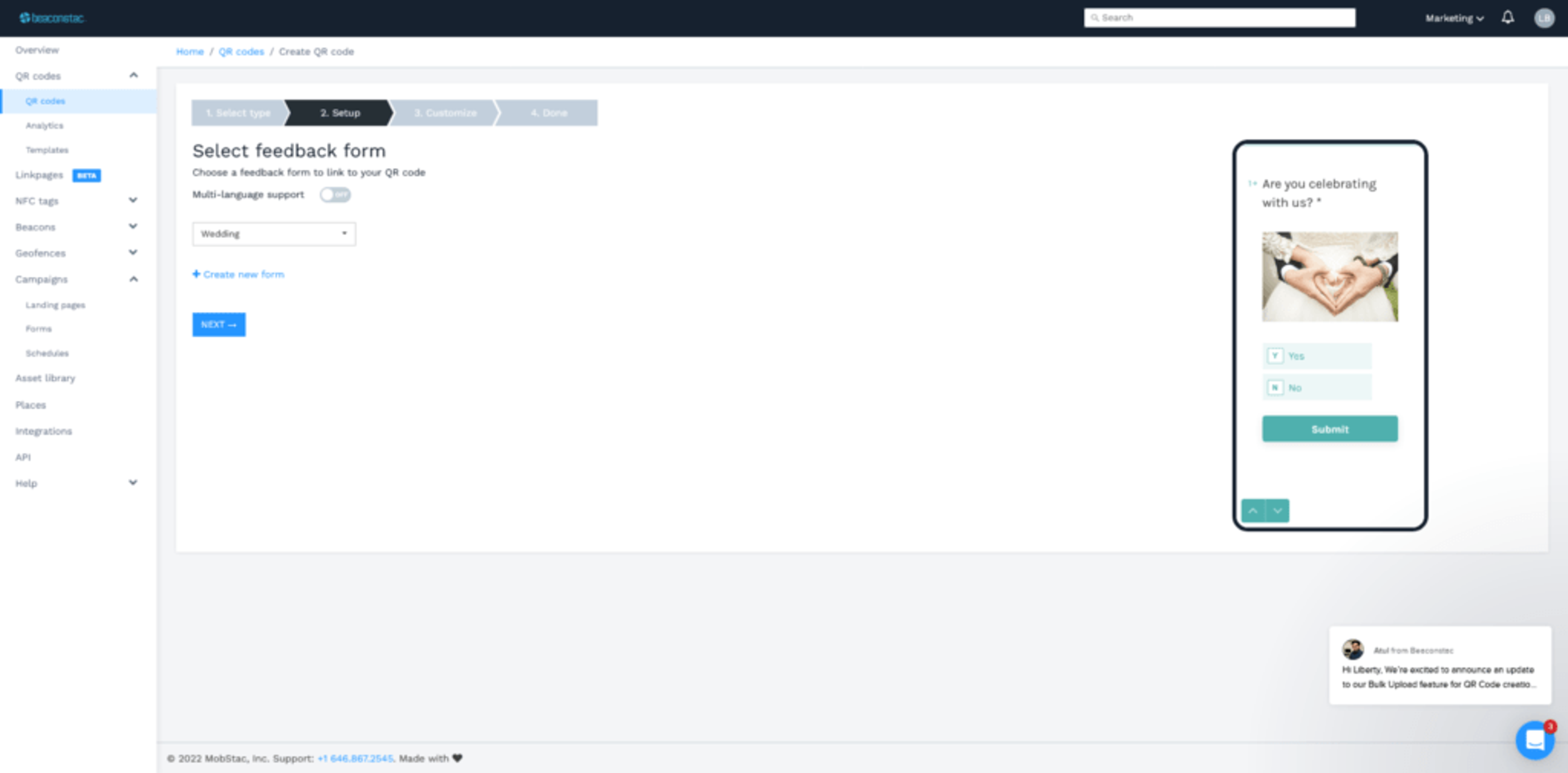 Select your RSVP form from the list