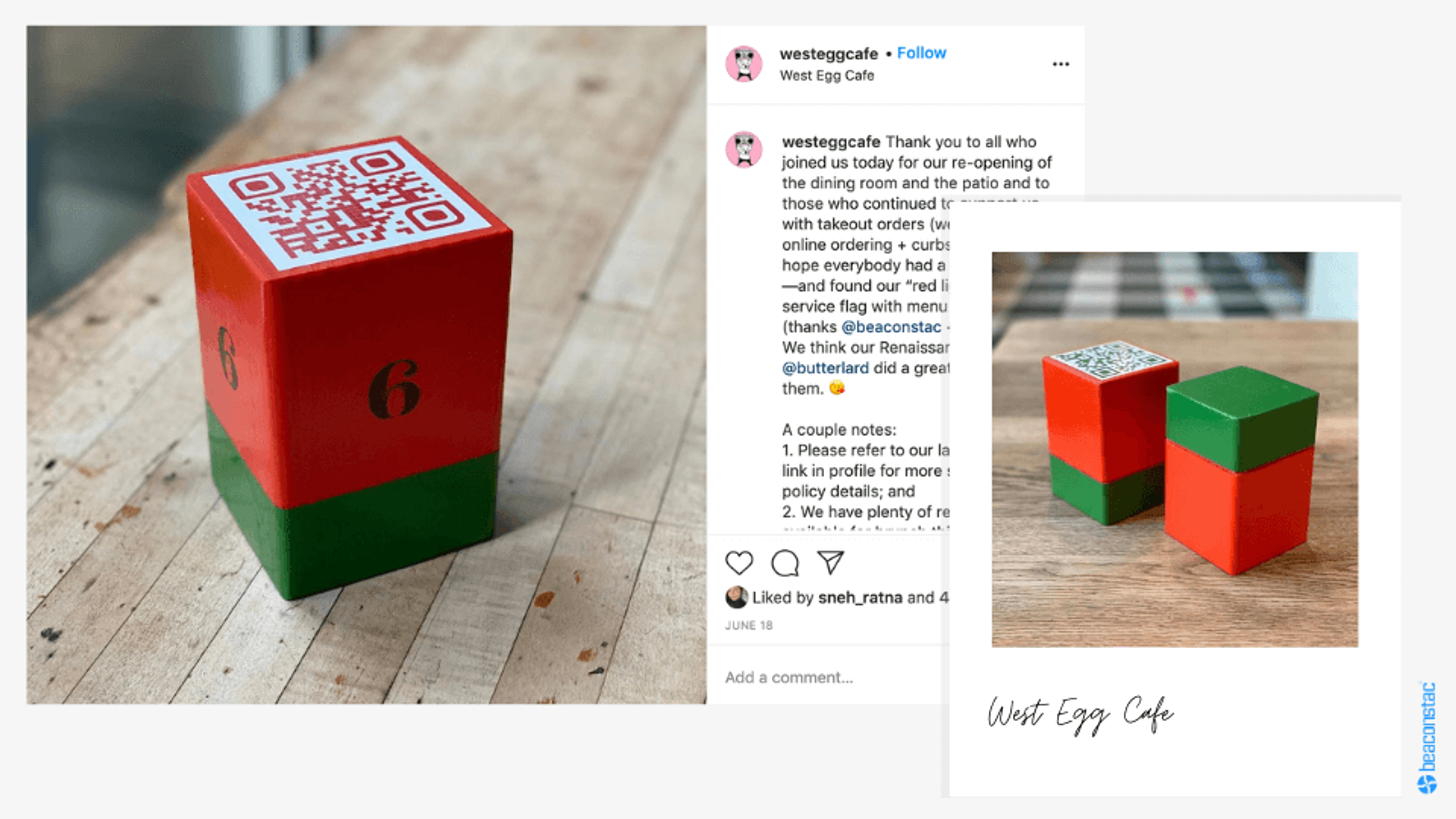 West Egg Cafe uses Uniqode as their QR Code menu generator