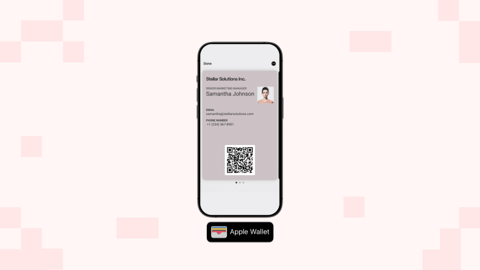 Prospects can access your digital business card by scanning it