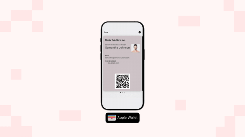 Prospects can access your digital business card by scanning it