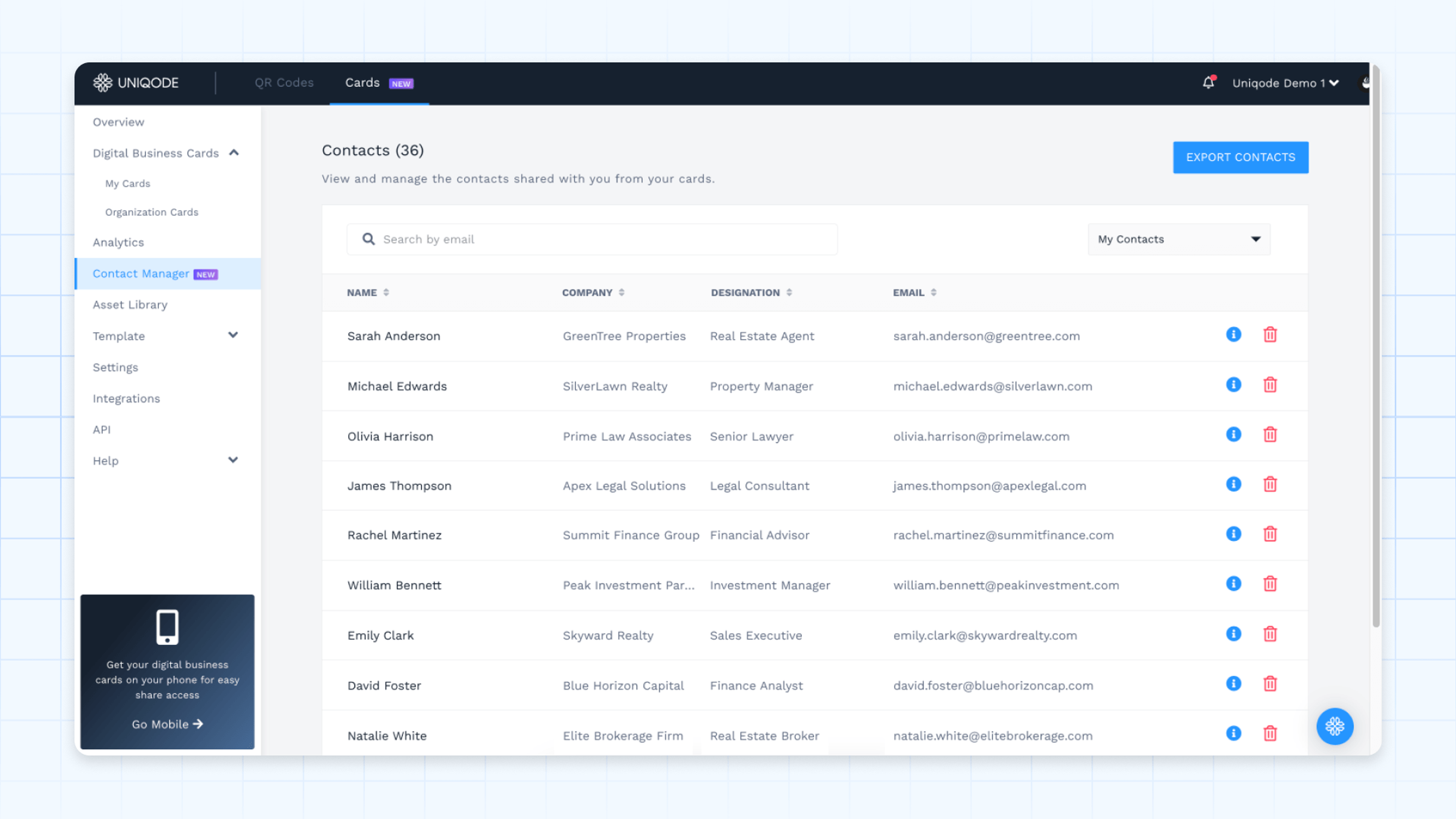 Bulk-creation-of-digital-business-cards