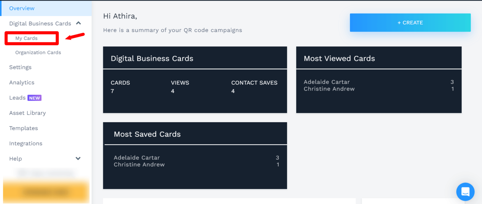 Log in to Beaconstac to Update Digital Business Card