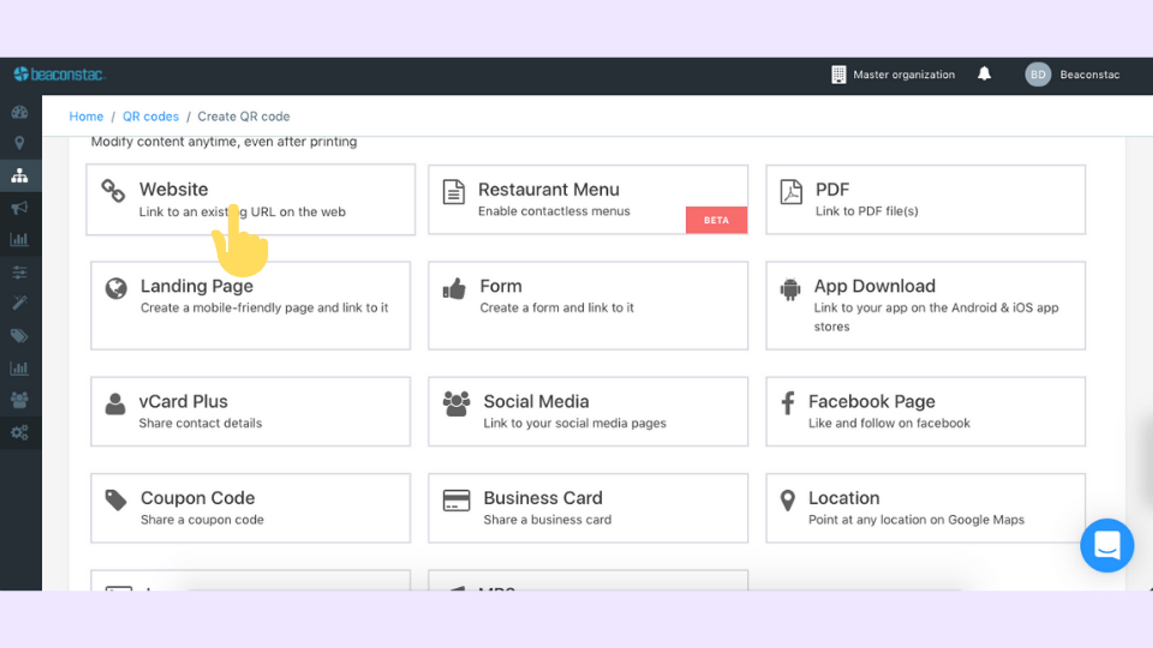 Pick website QR Code
