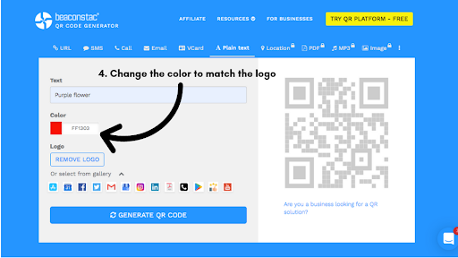 . Change the color to match the logo