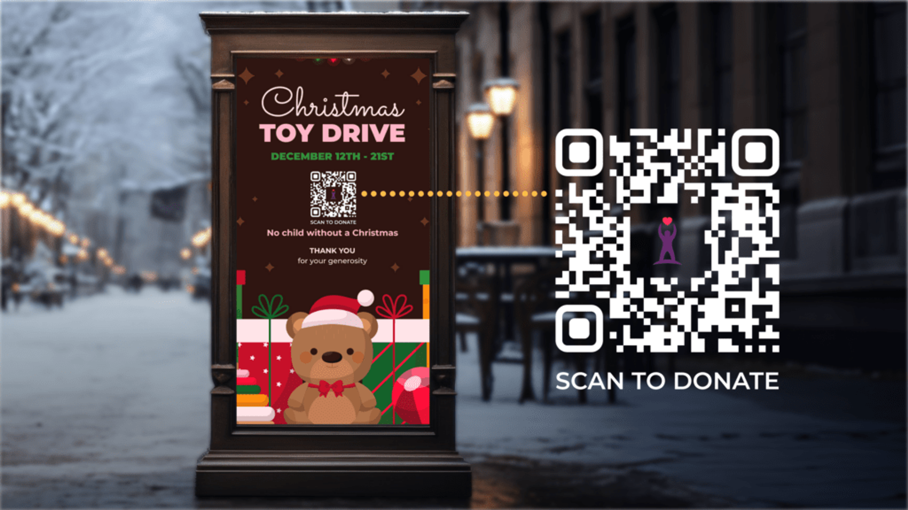 Use Christmas QR Codes for charity drives