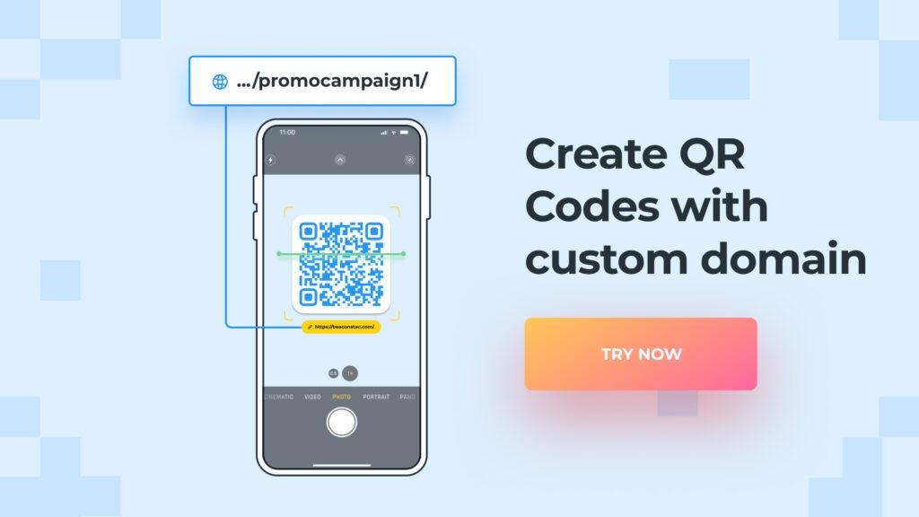 Create QR Codes with custom domain on Uniqode