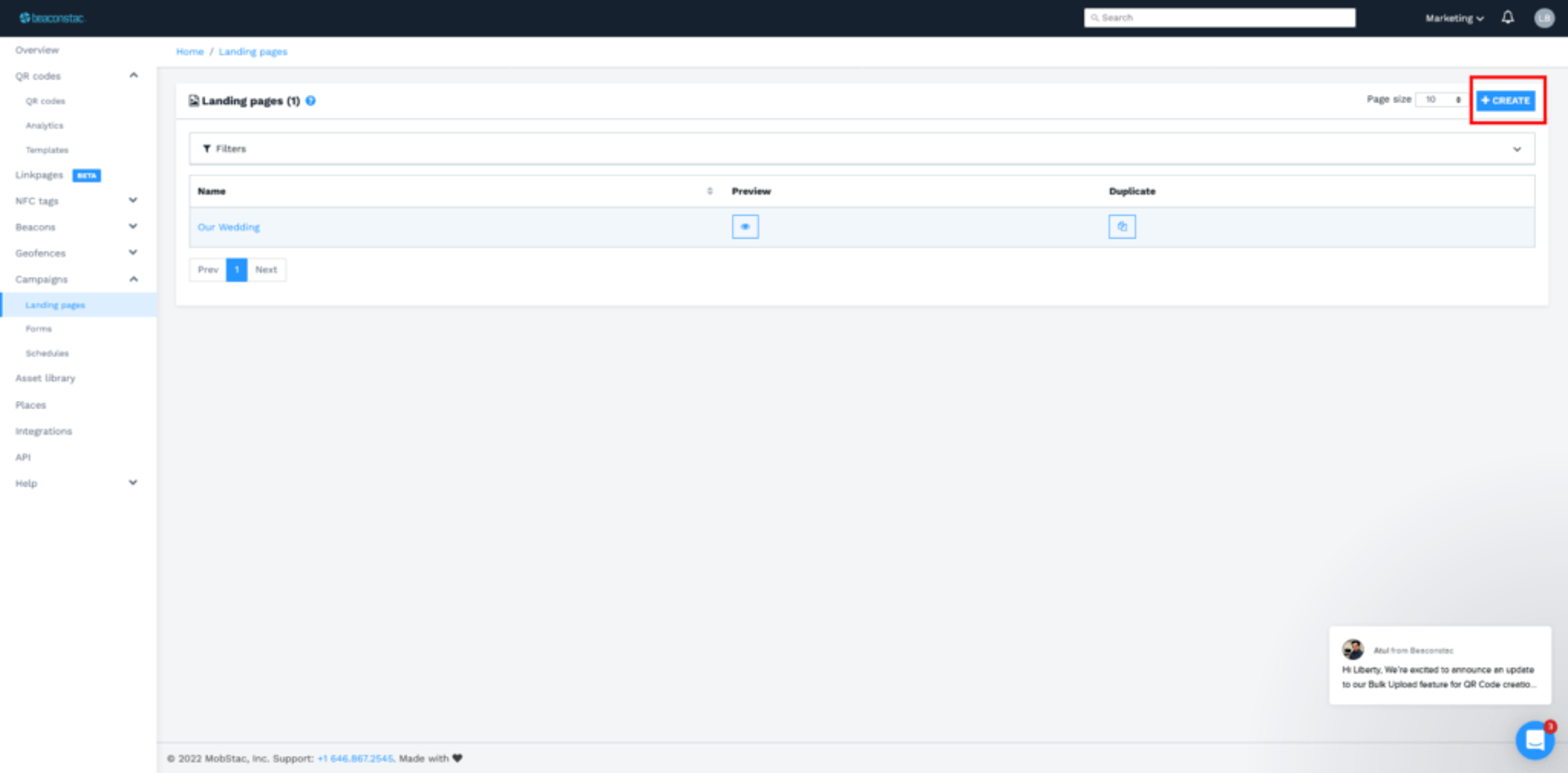 Create your landing page QR Code for Wedding RSVP
