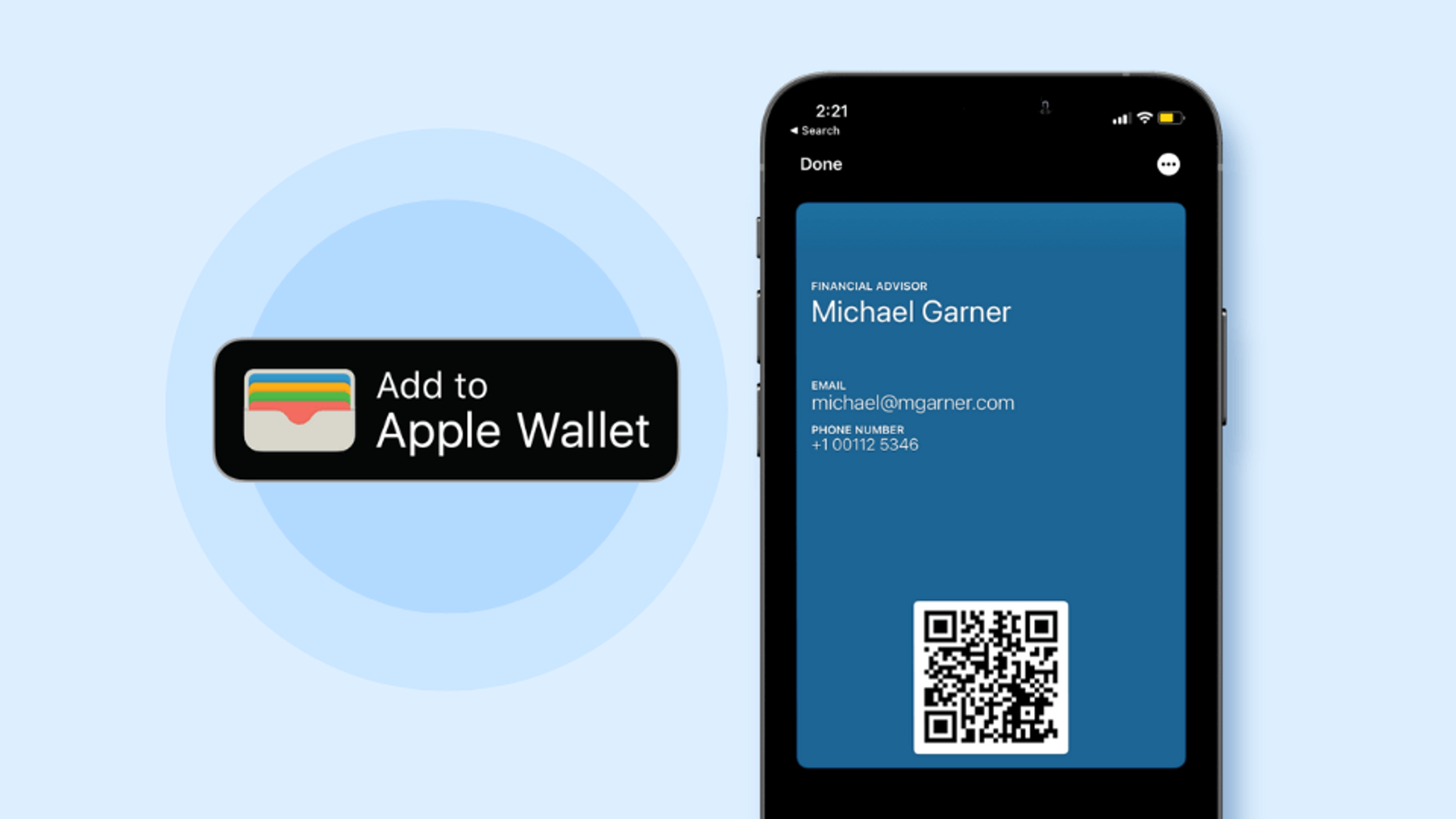 Download your digital business card as an Apple Wallet Pass