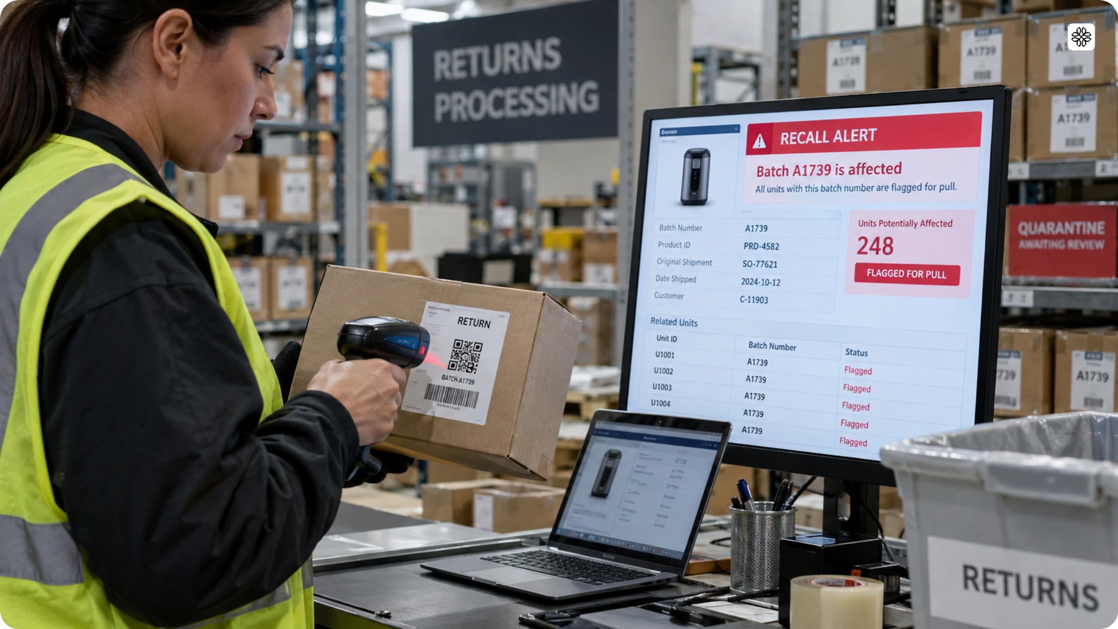 QR Code for return management