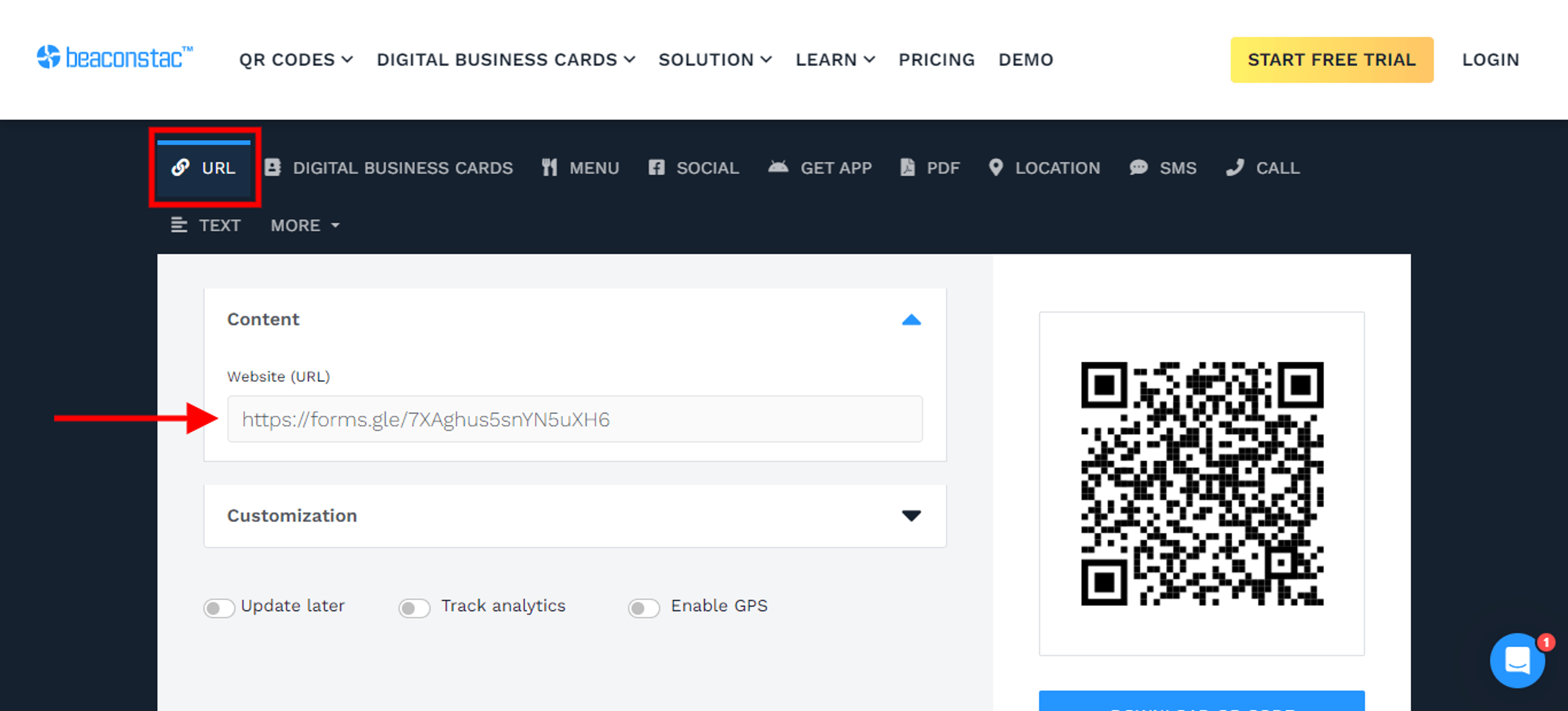 Paste-the-copied-Google-Forms-URL