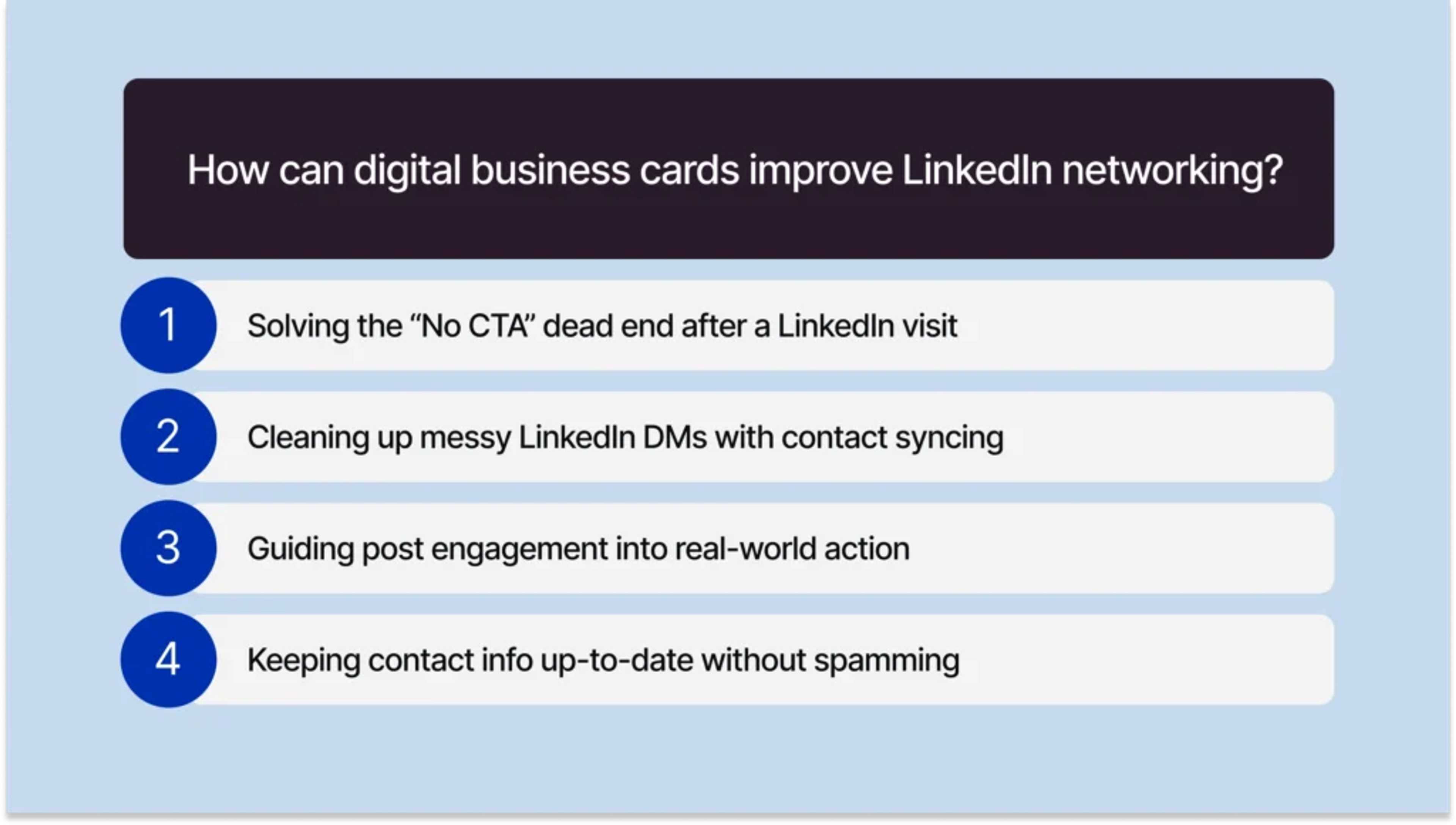 How can digital business cards improve LinkedIn networking