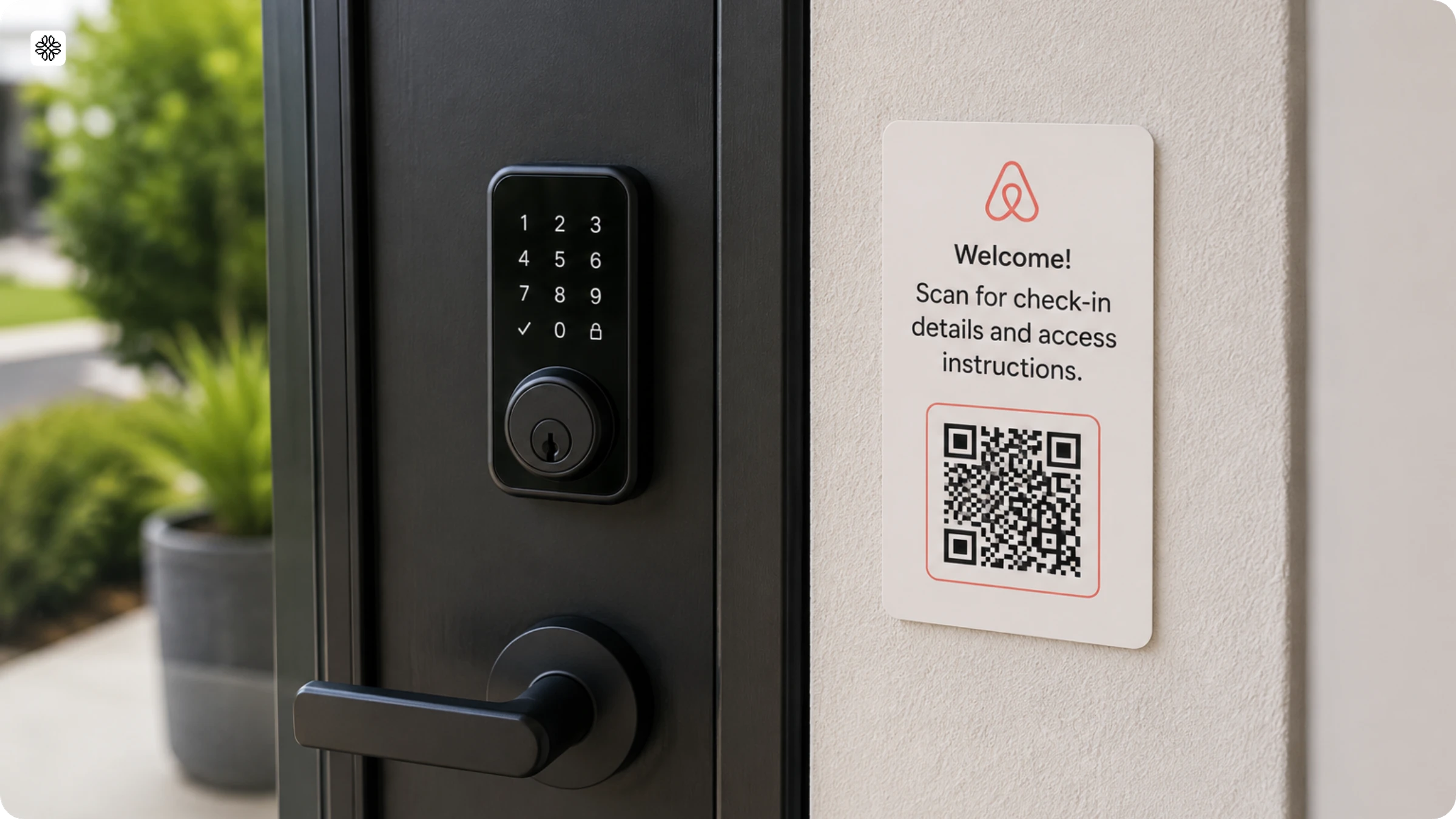 contactless check-in with an airbnb QR Code