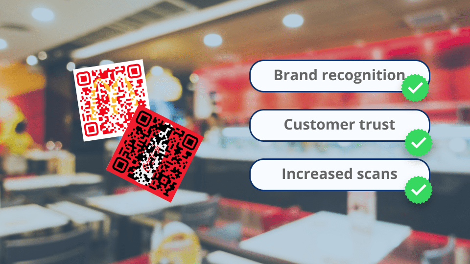 QR Codes with color background help enhance brand recognition