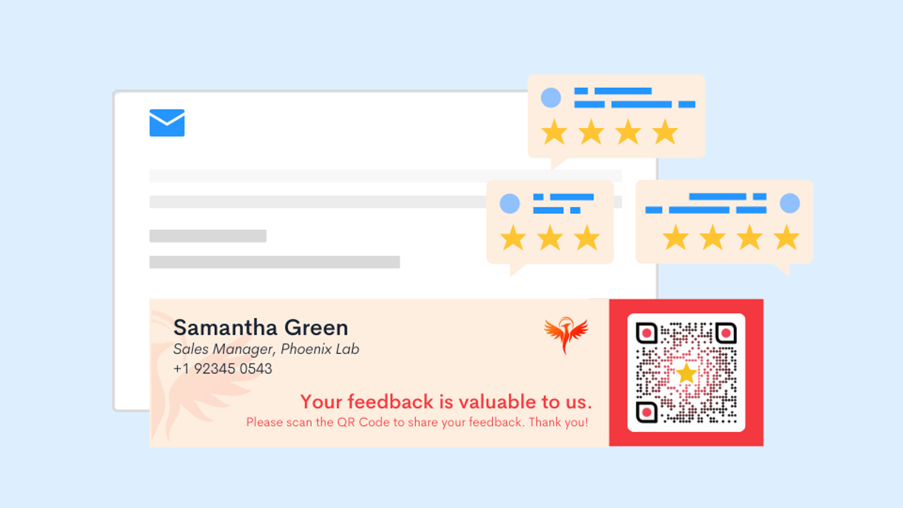 Let customers share feedback with a single scan 