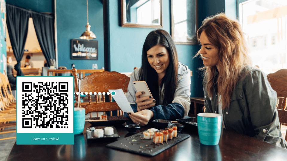 Google review QR Codes for restaurants