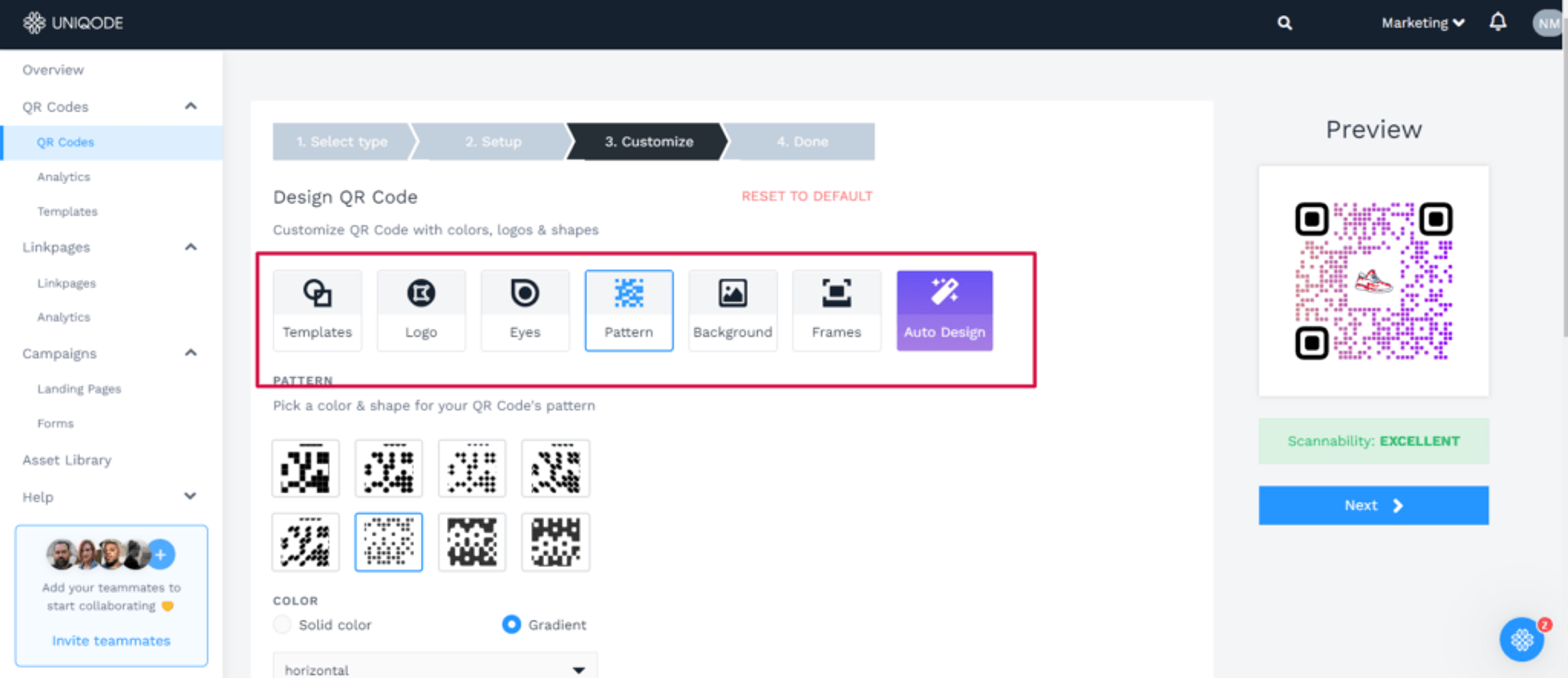 Customize your QR Code design