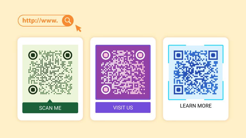 QR Code Generator with text below for a website