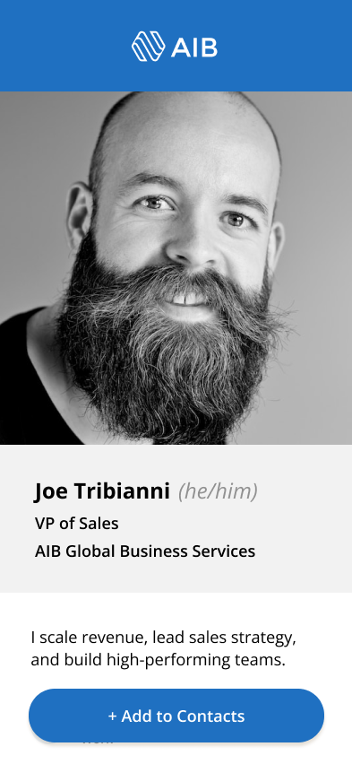 Sales digital business card template