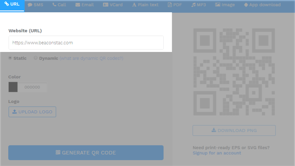 Step 2: Add the QR code content