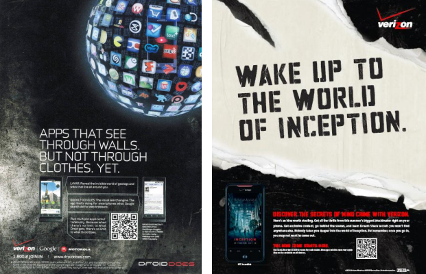 Verizon Dynamic QR Code marketing campaign