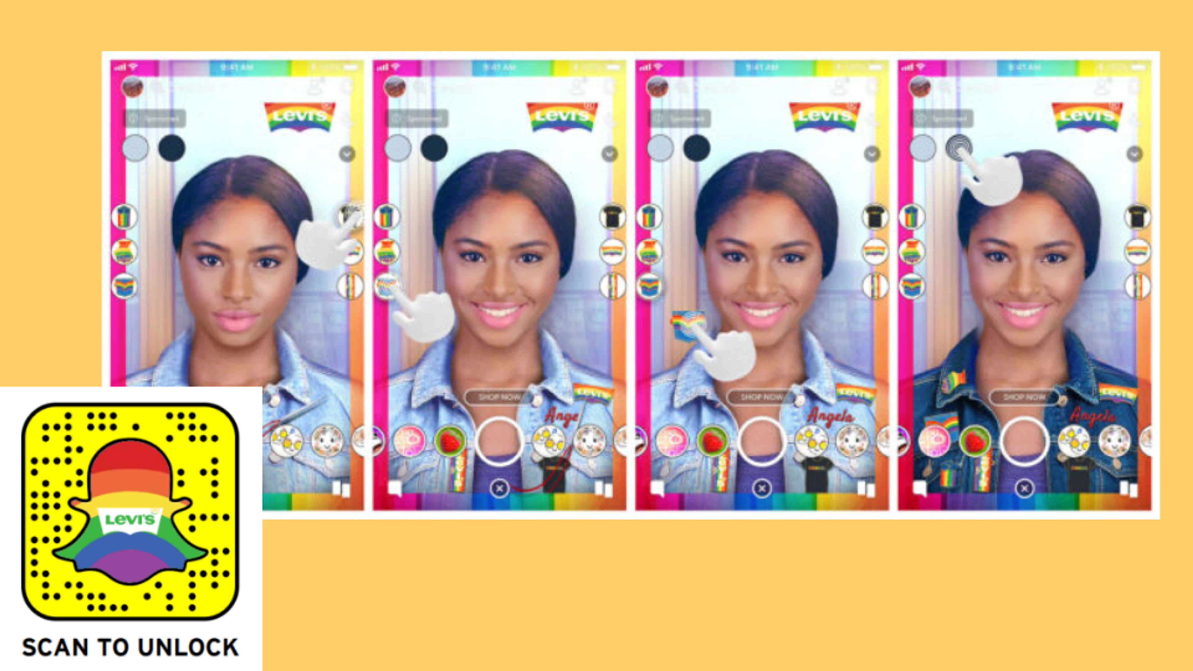 Levi and Snapchat AR QR Code