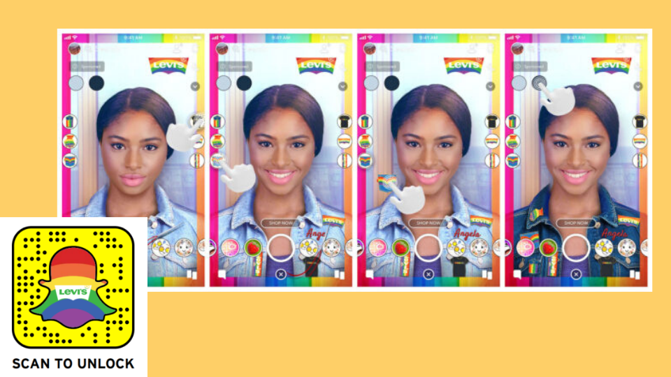 Levi and Snapchat AR QR Code