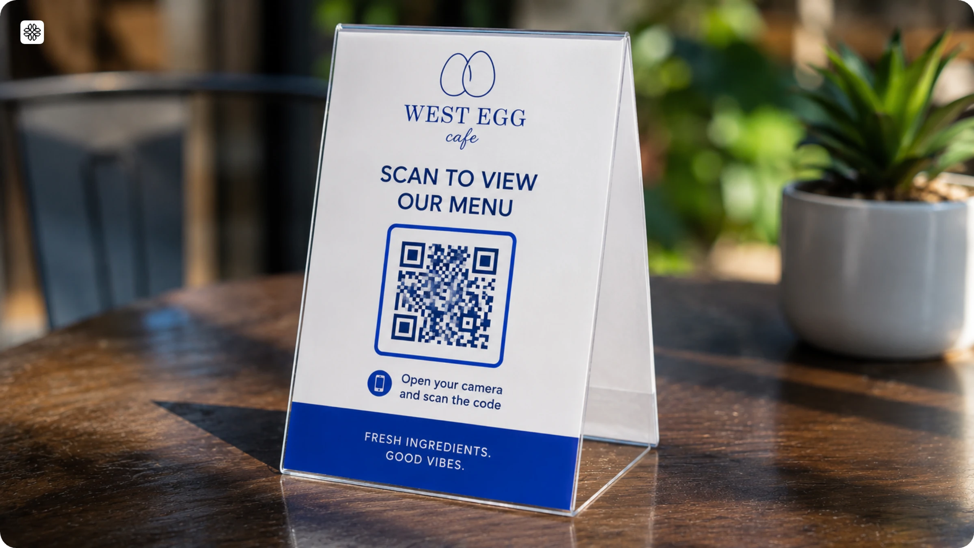 QR Code at West Egg Cafe