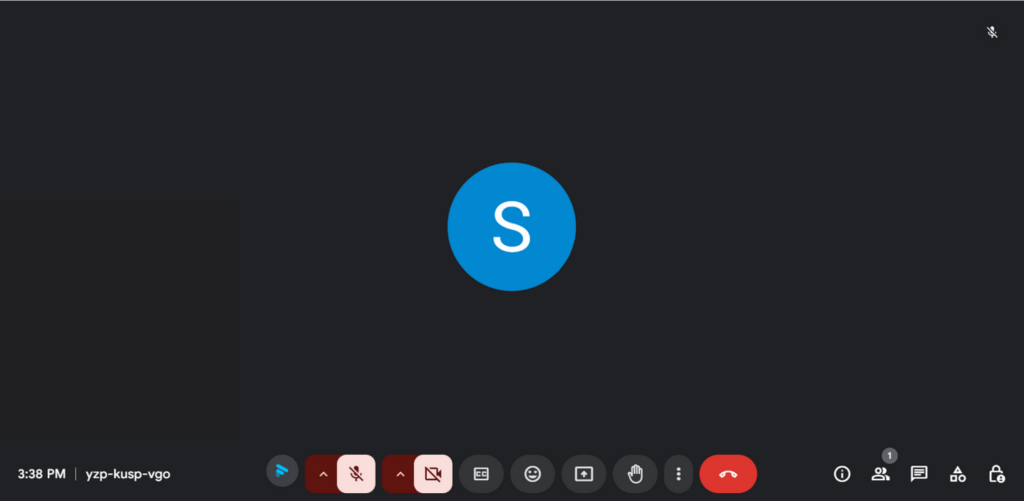 Join the Google Meet link and select a background