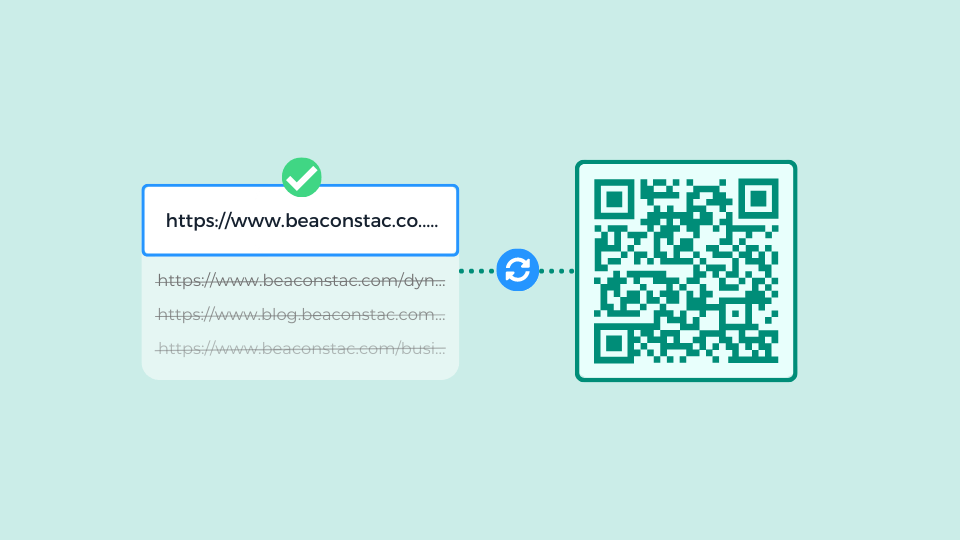 Adjusting app download QR Code destination data as needed