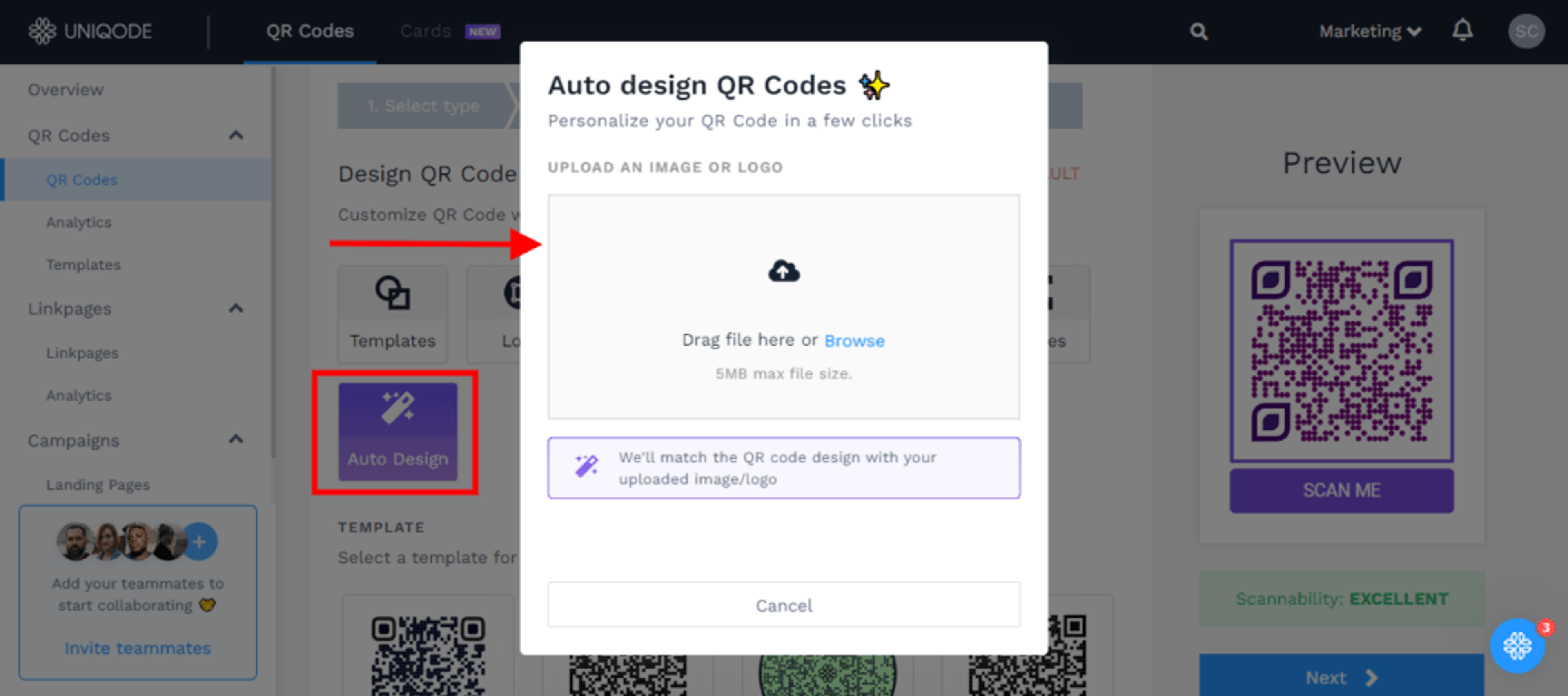 Auto Design QR-Codes
