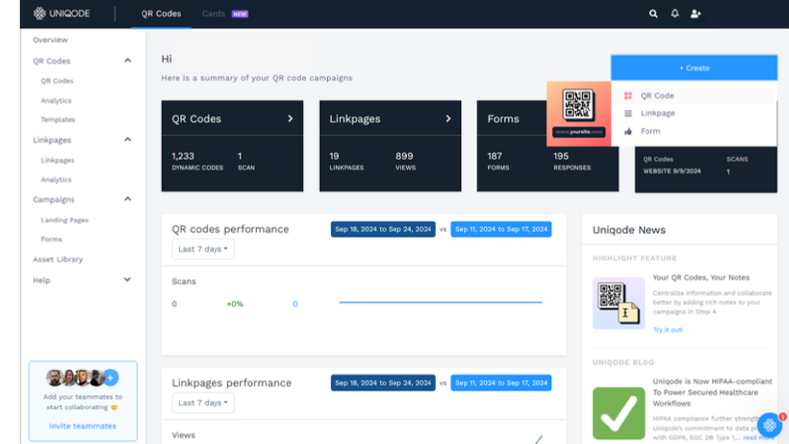 Step 1: Login to Uniqode QR Code generator dashboard