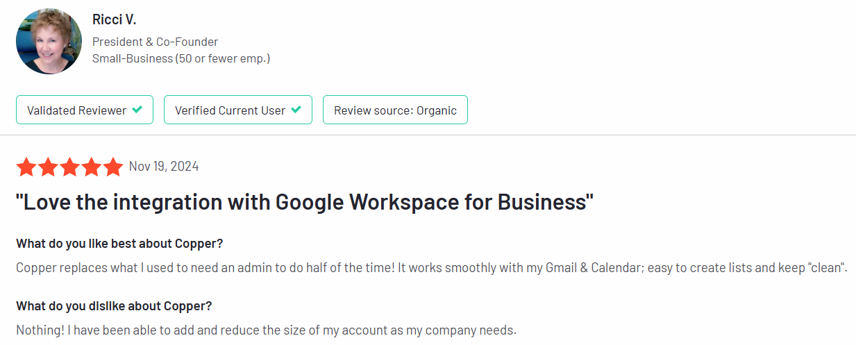 Copper CRM G2 Review