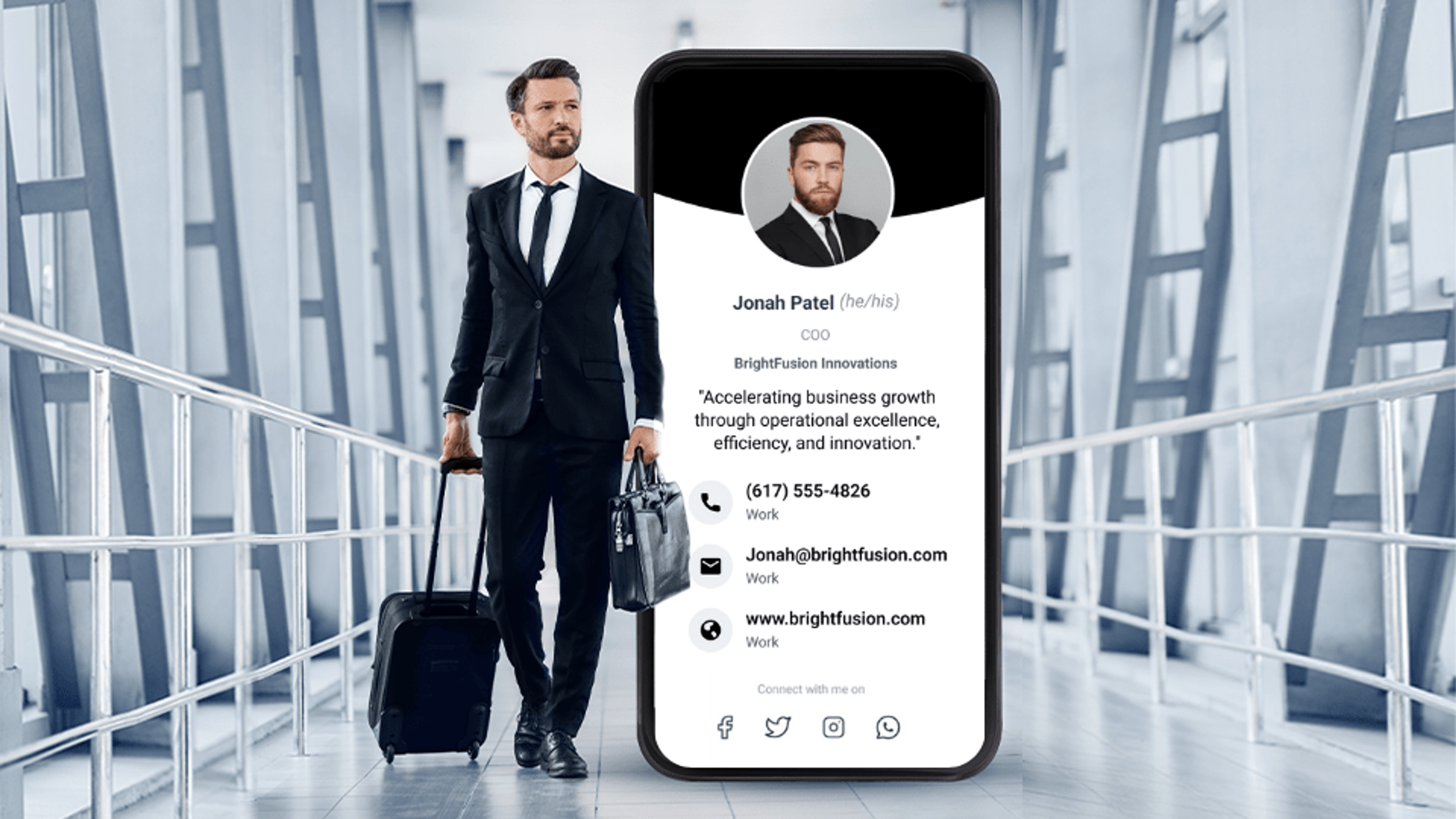 Digital business cards for c-suite executives are convenient to carry and can be shared unlimited times