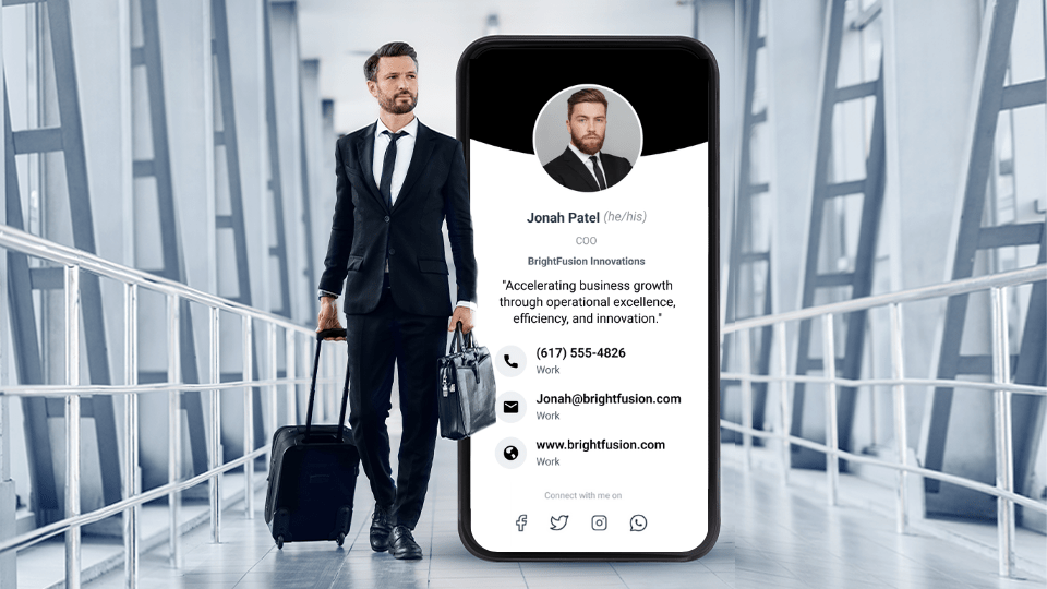 Digital business cards for c-suite executives are convenient to carry and can be shared unlimited times