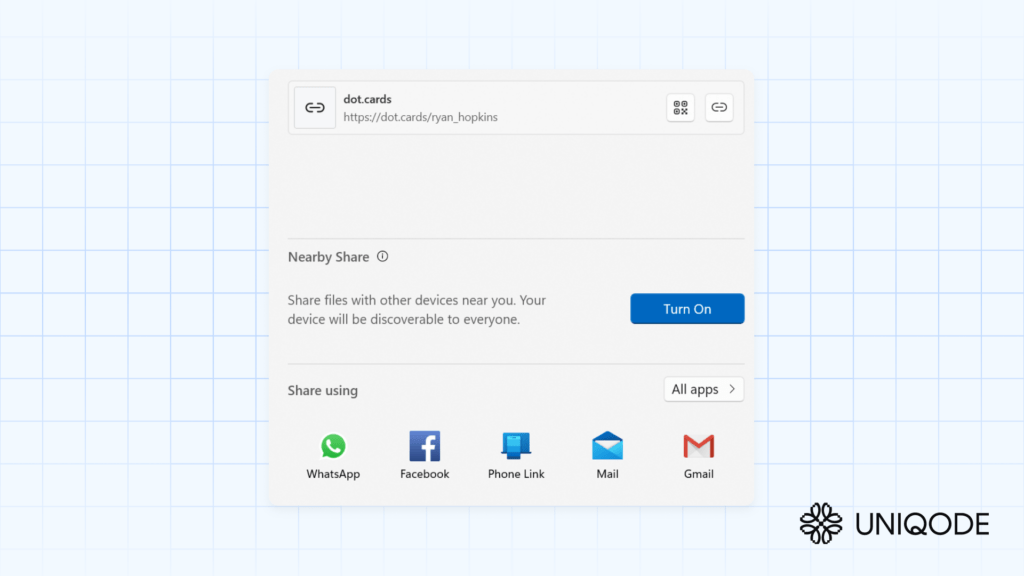 Collect leads easily with Dot virtual business cards